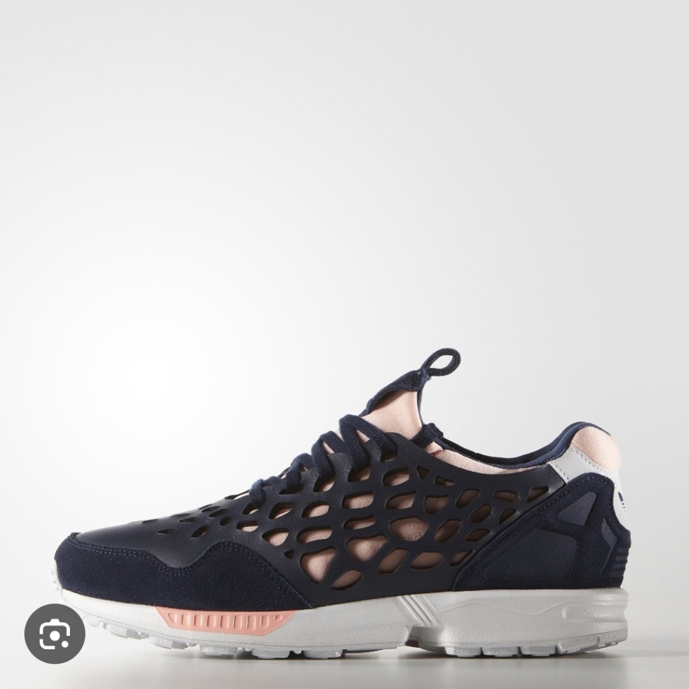 Adidas Blue and Pink Sneakers with Perforated Design